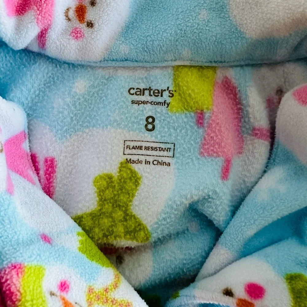 Girls snowman pajama set! Size 8
